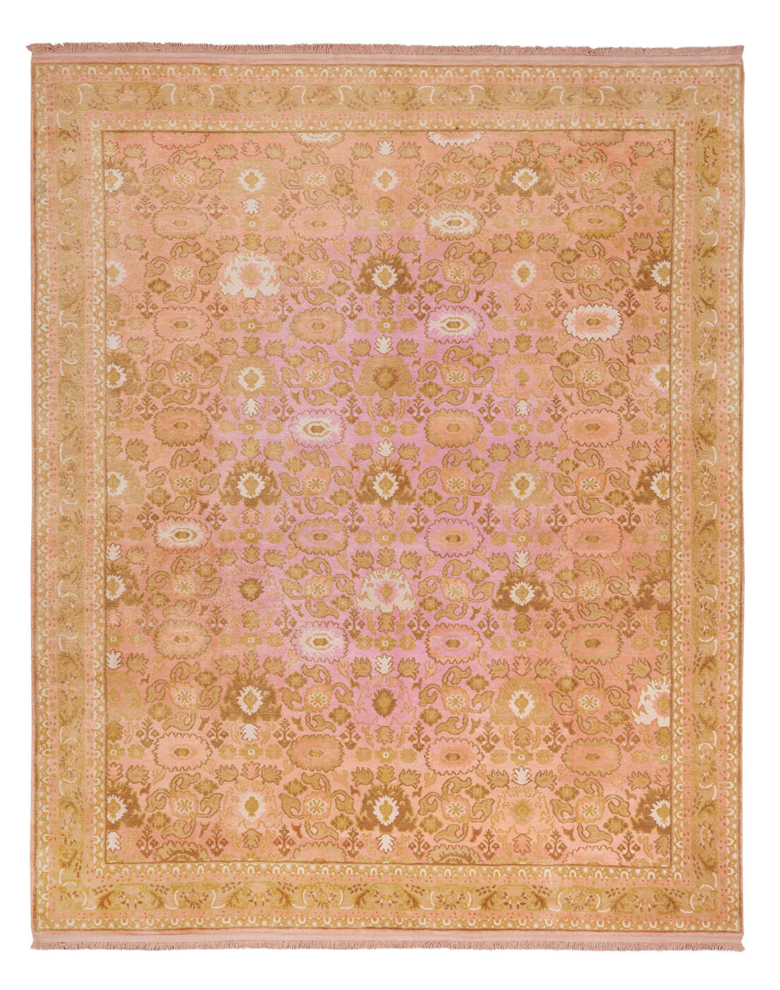 Bidjar Brown / Pink Luxury Hand-woven Rug ☞ Size: 200 x 300 cm