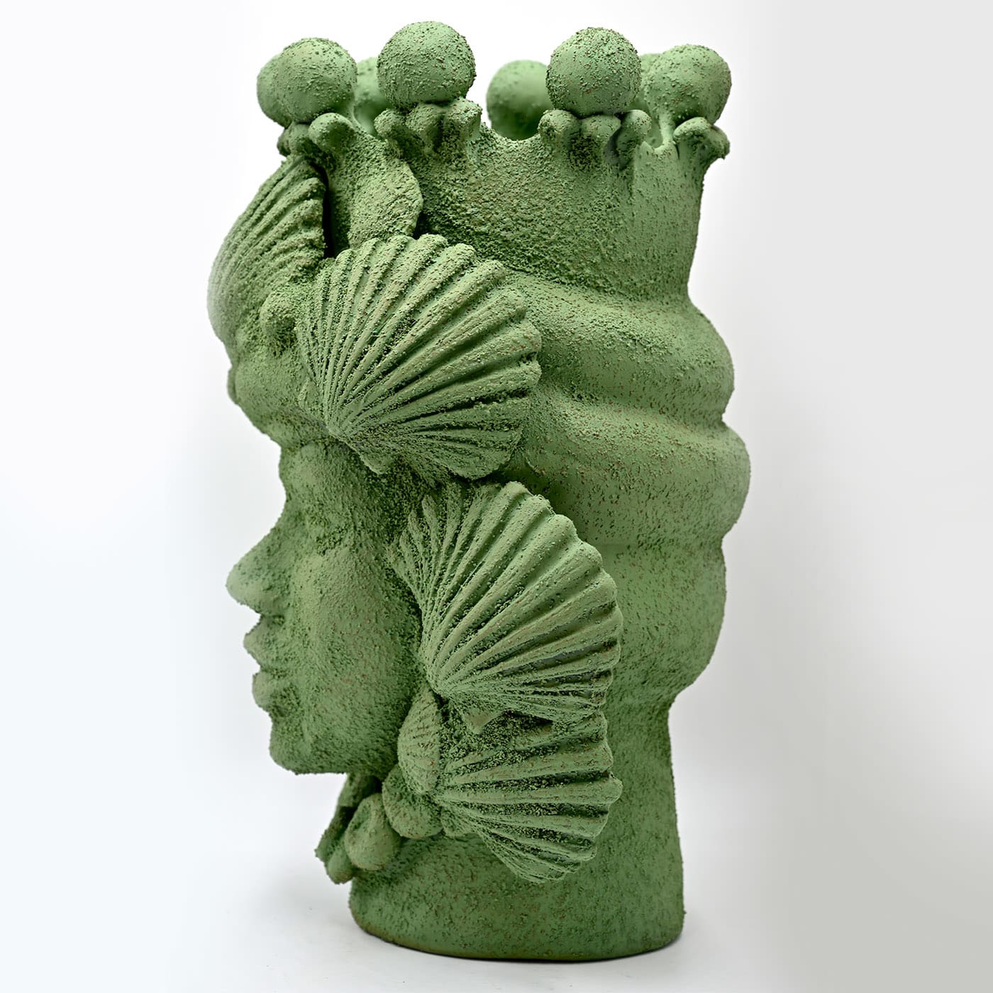 Zesty Lime Moor's Head Sculpture