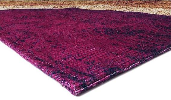 Abstract Red / Gold Modern Rug