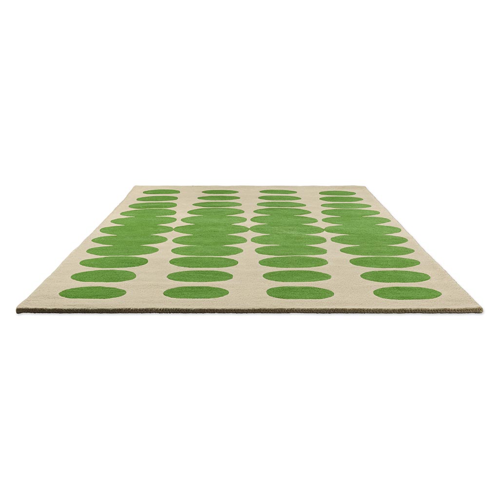 Optical Green / Cream Rug | Size: 250 × 350 cm