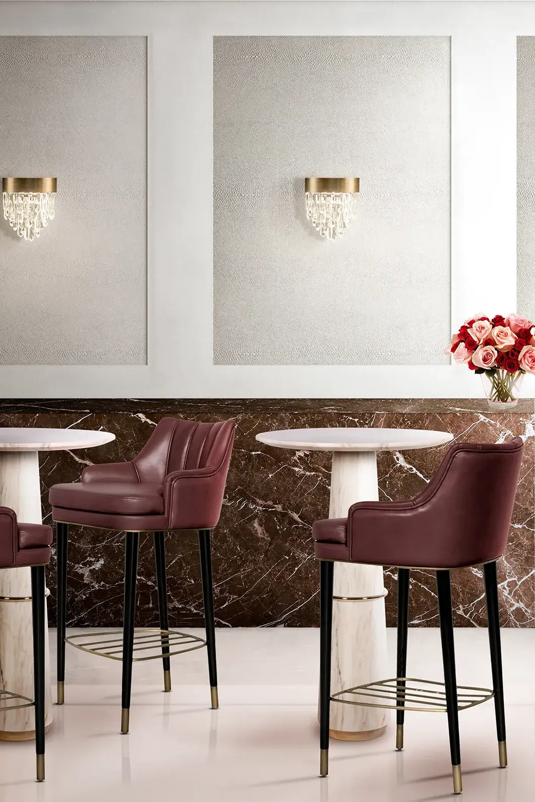 Velour Counter Stool - 1