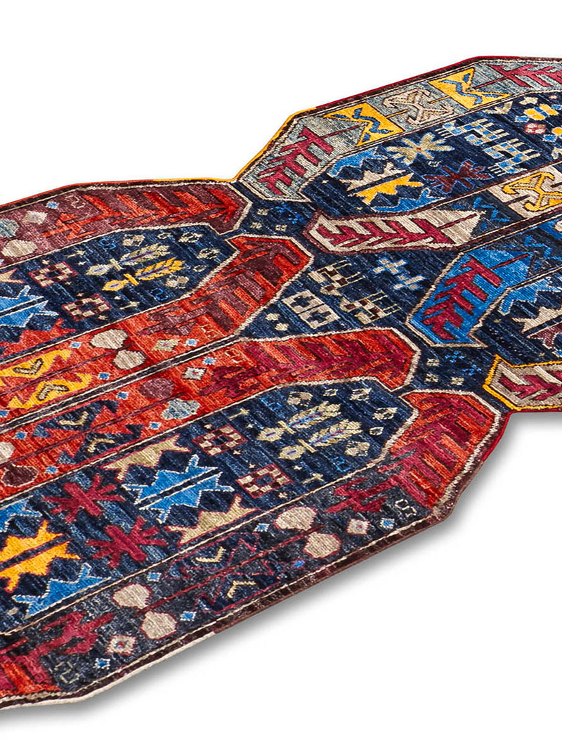 Multishape Luxury 100% Wool Rug | Size: 88 x 347 cm