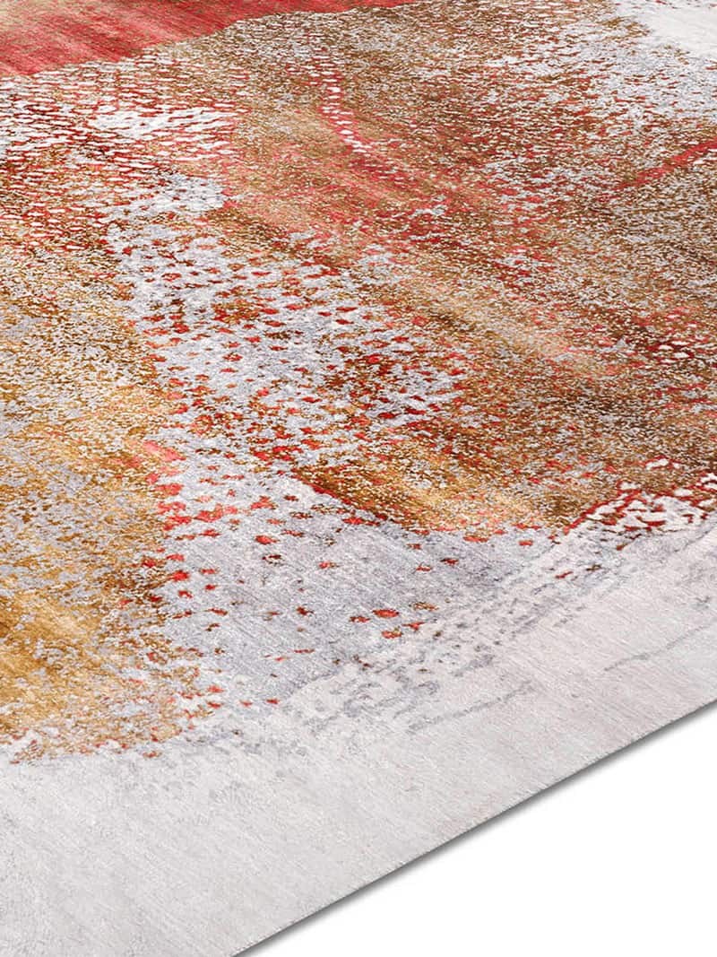 Gold Coral Handwoven Luxury Rug
