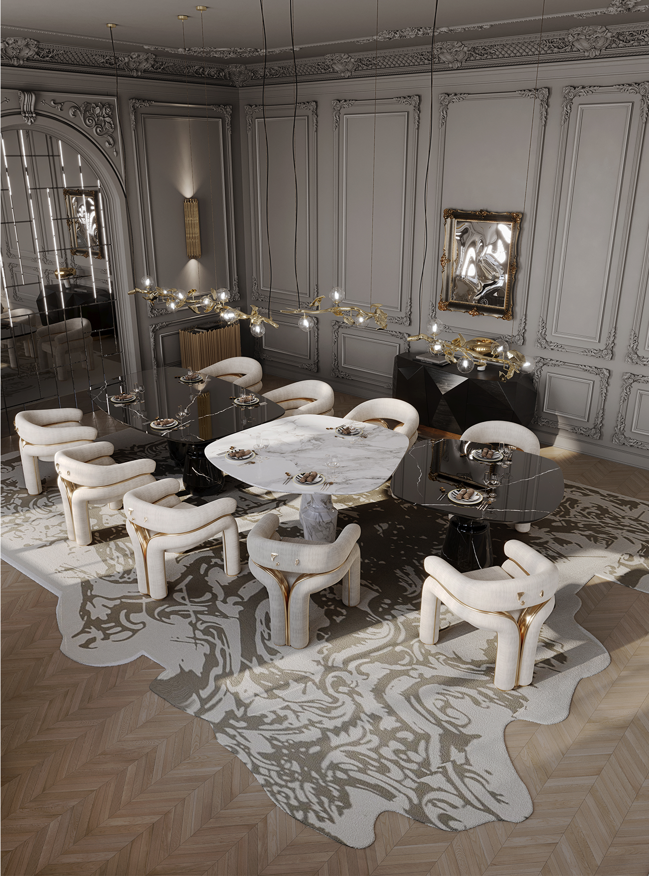 Celestia White Designer Chair