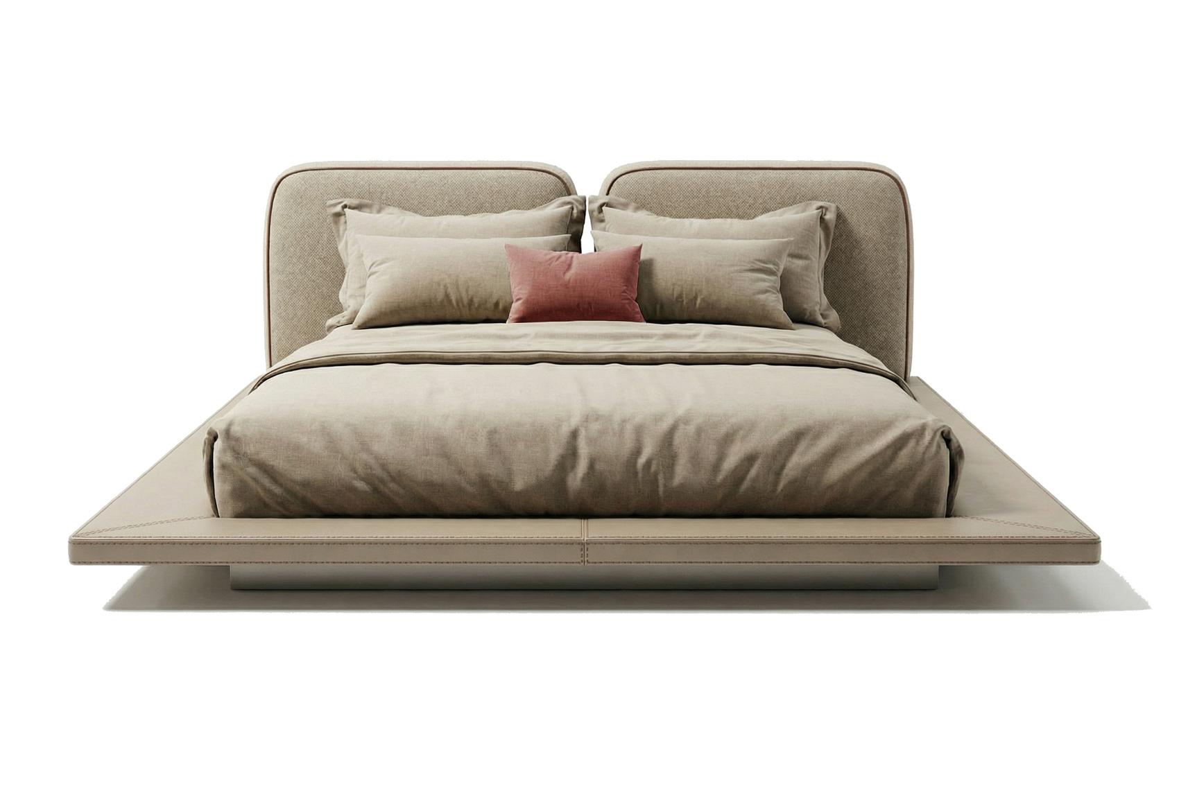 Aura Low-Profile Bed with Headboard