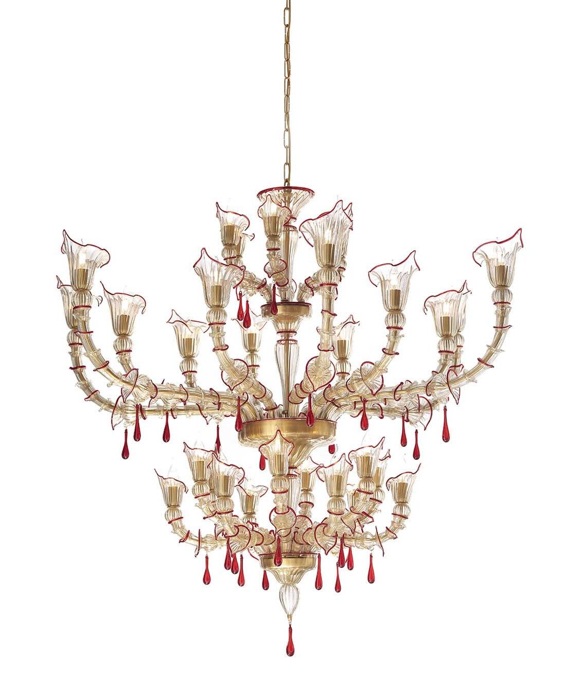 Gold Rezzonico Murano Chandelier