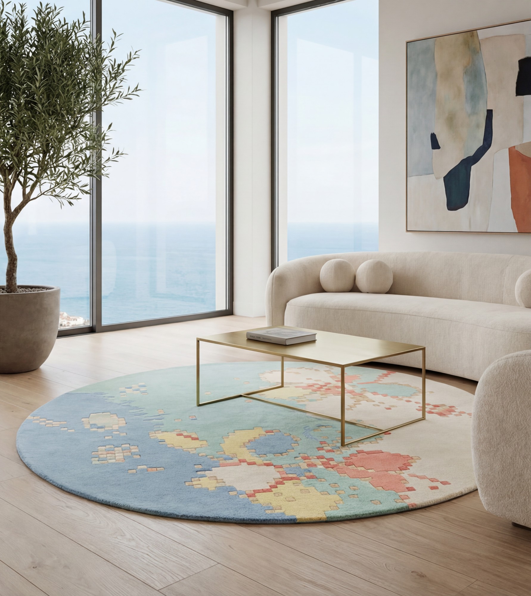 Sky Blossom Designer Rug