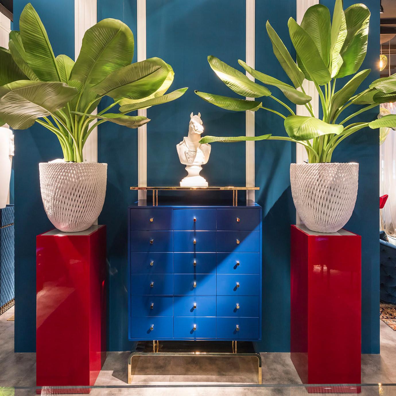 Royal Blue Statement Cabinet