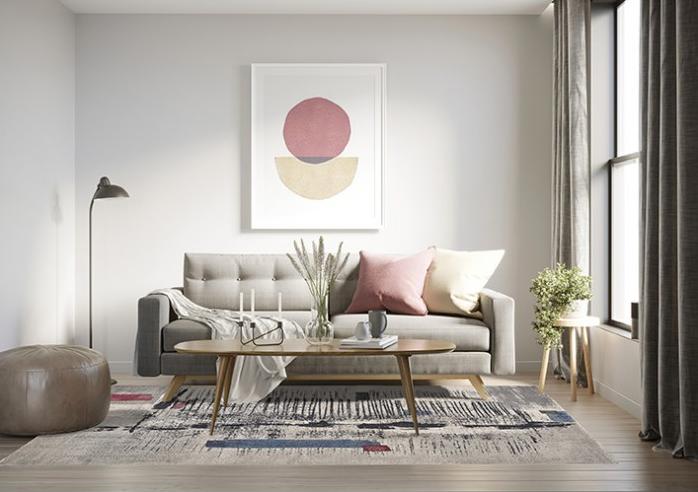 Abstract Machine Made Belgian Rug | Size: 80 x 150 cm