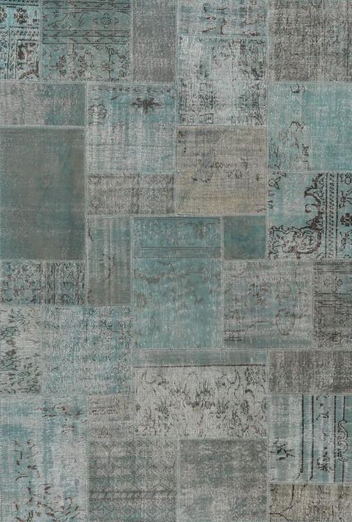 Jeans Blue Patchwork Luxury Rug