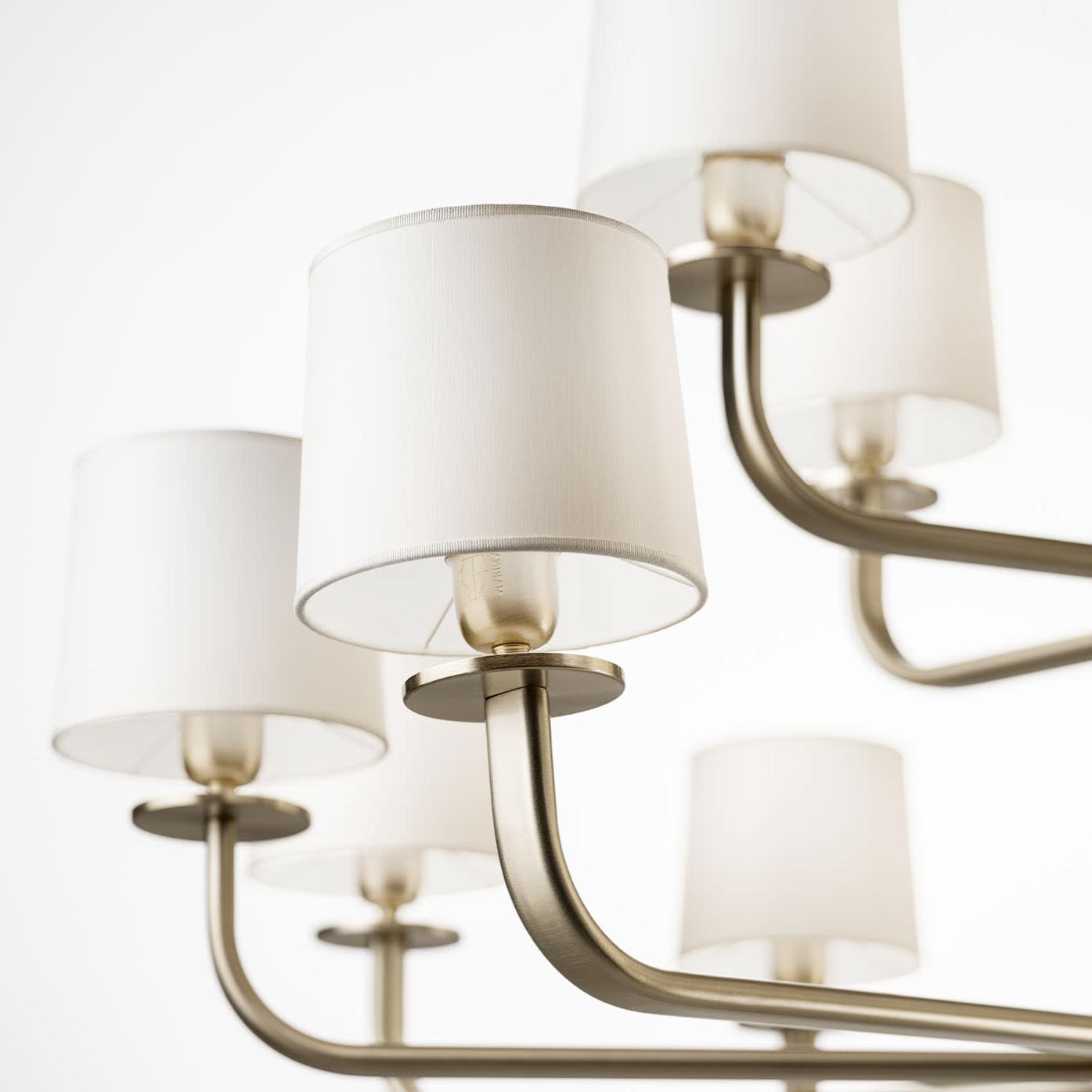 15-Light Brushed Pale Gold Chandelier