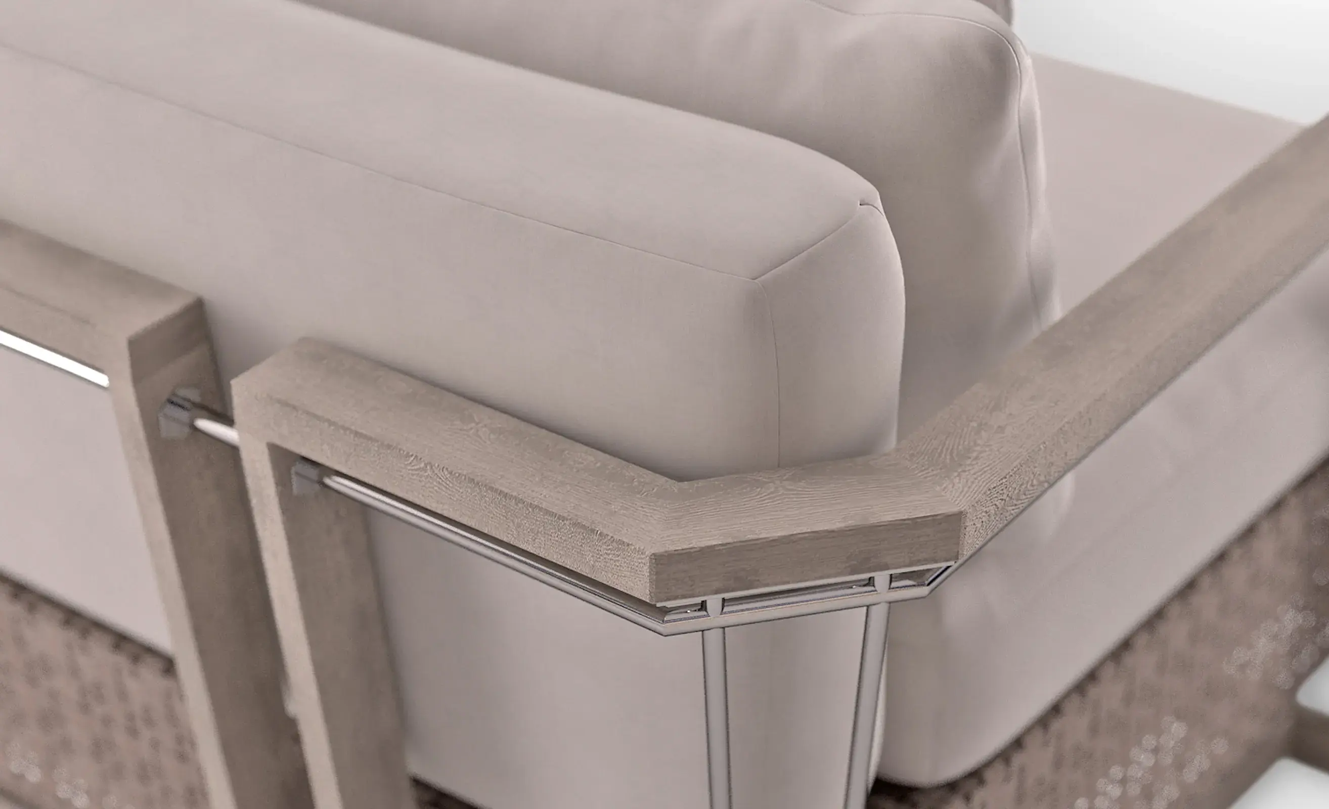 Legacy Wood Two-Seat Sofa