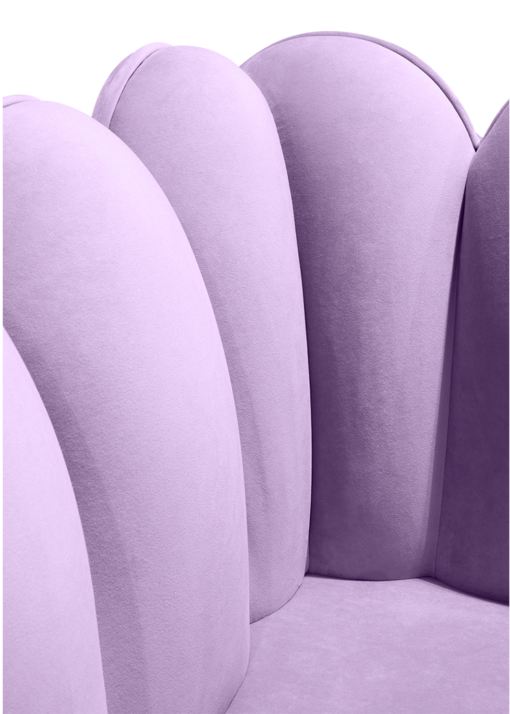 Fluffy Cloud Purple Sofa