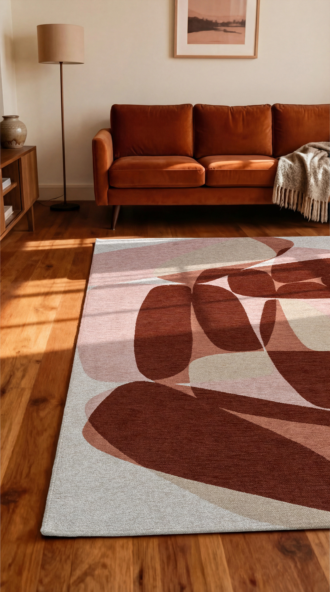 Cherry Mocha Jacquard Wilton Rug