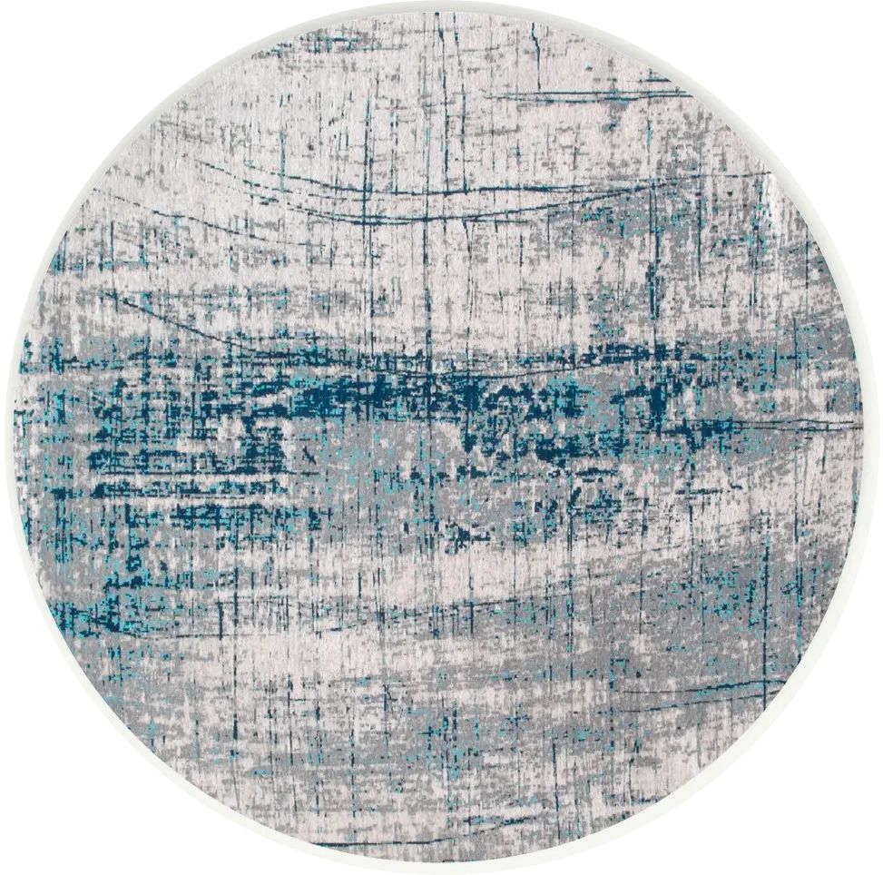 Urban Blue Round Rug | Size: Ø 140 cm