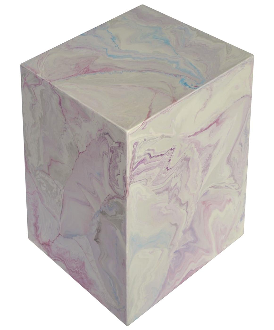 Pink Scagliola Artisanal Side Table