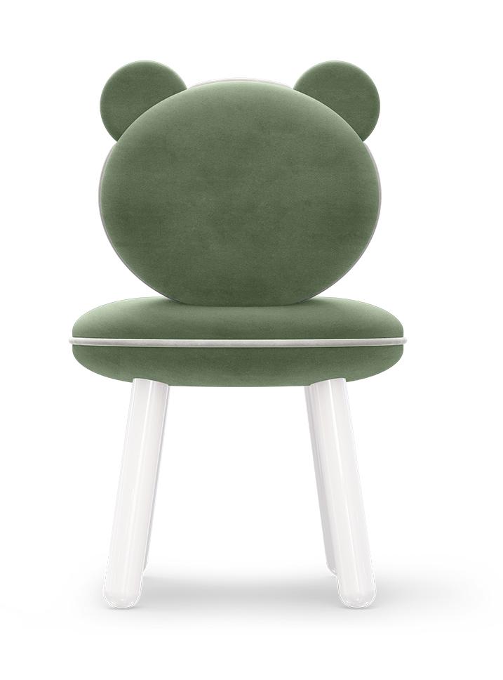 Fluffy Bear Green Child’s Chair
