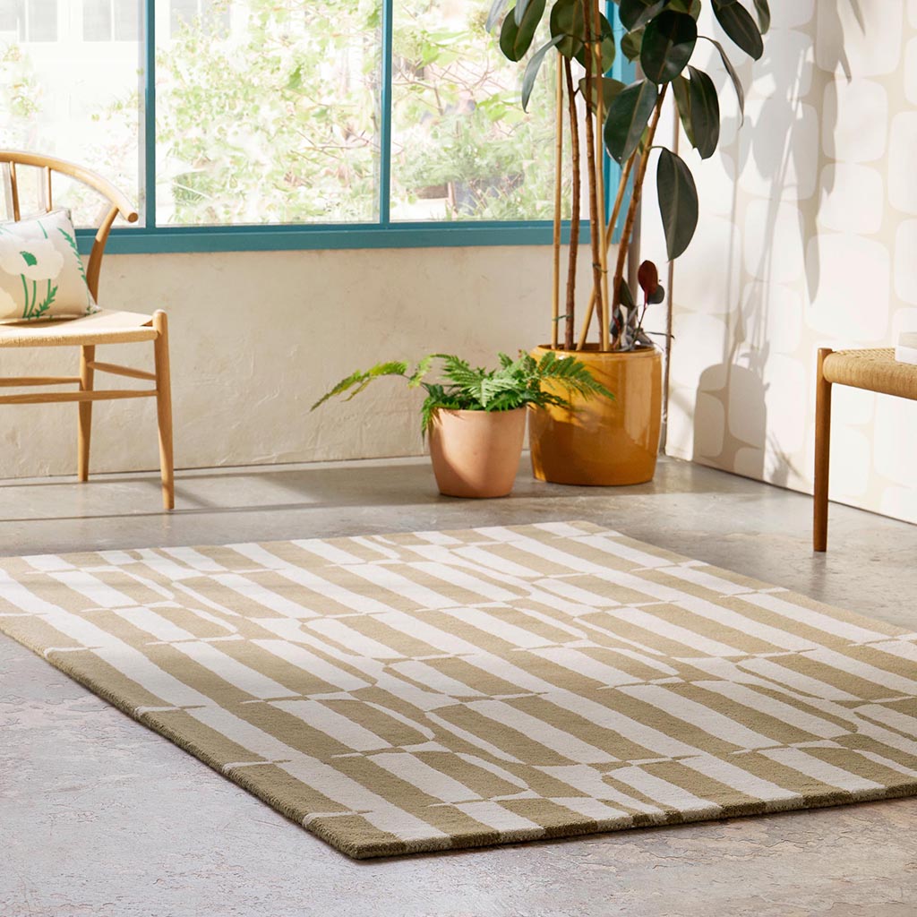 Block Stripe Pebble Rug | Size: 120 x 180 cm