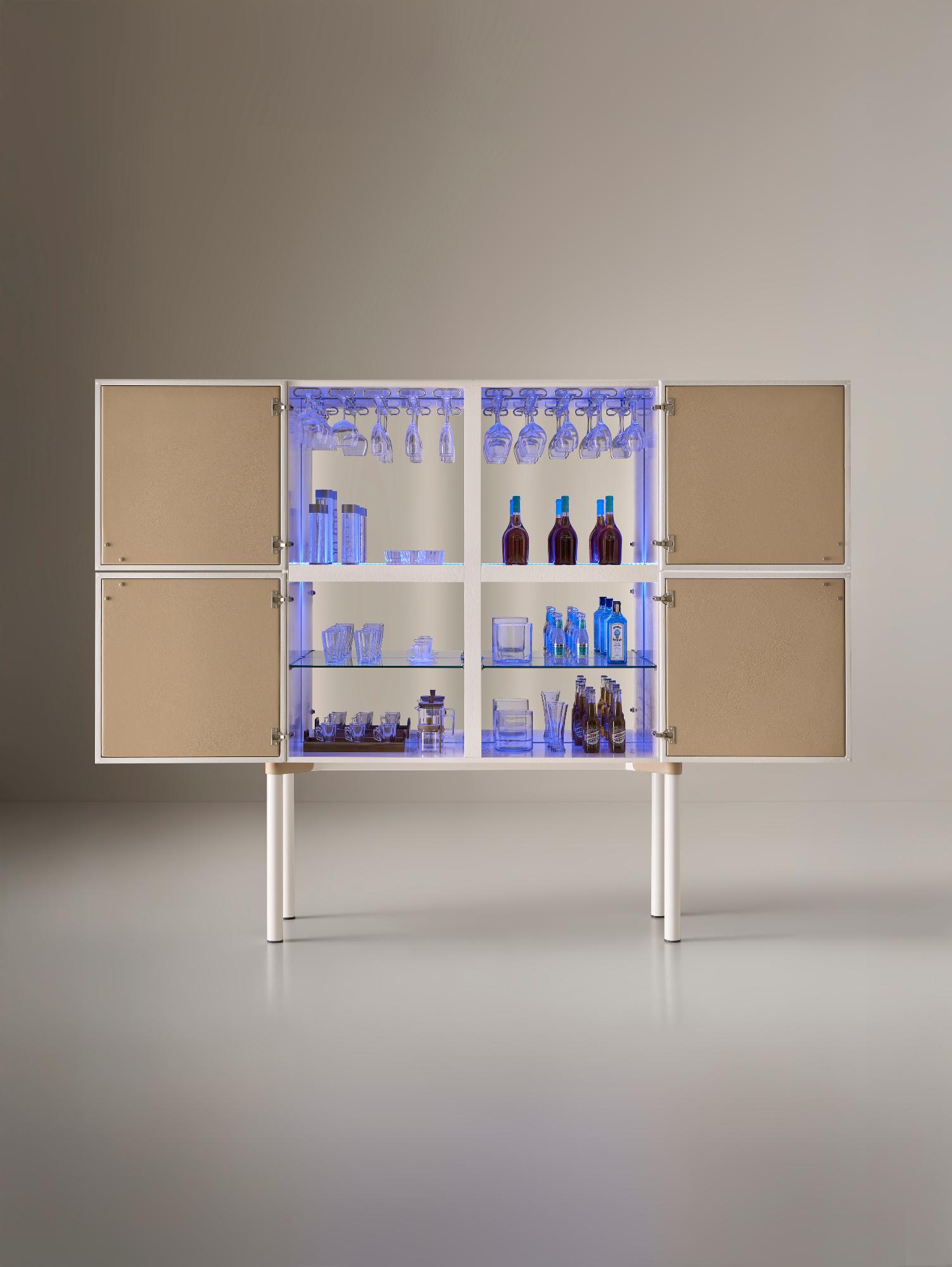 Alexandra White Bar Cabinet