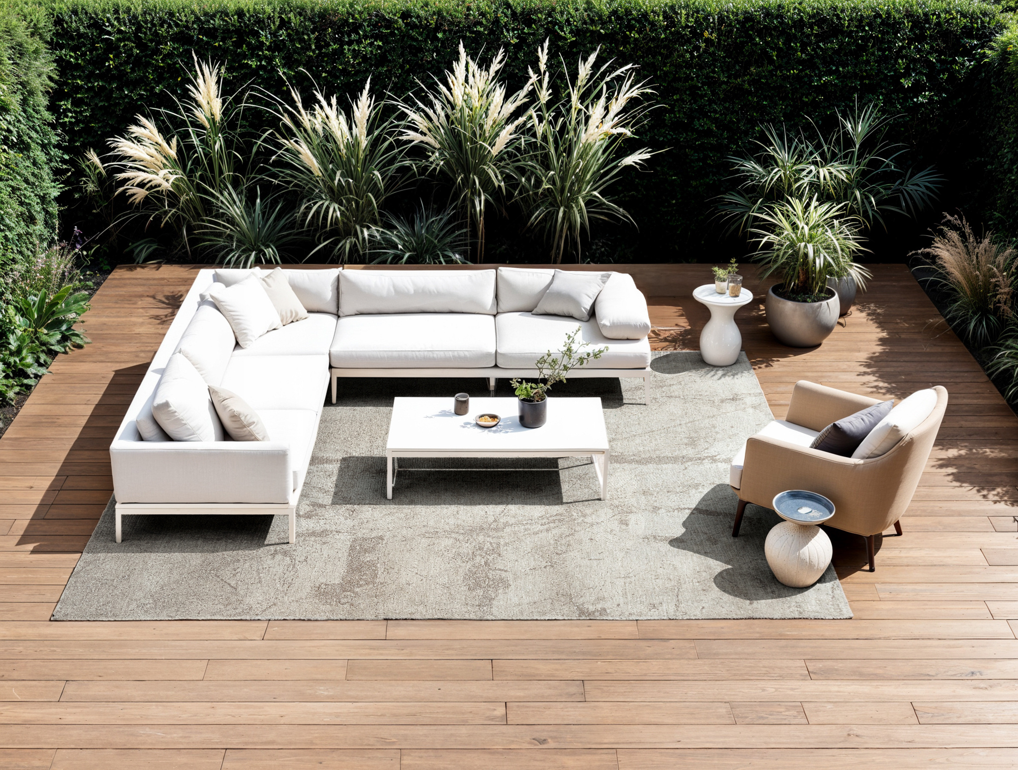 Beige Minimalist Rug | Size: 140 x 200 cm