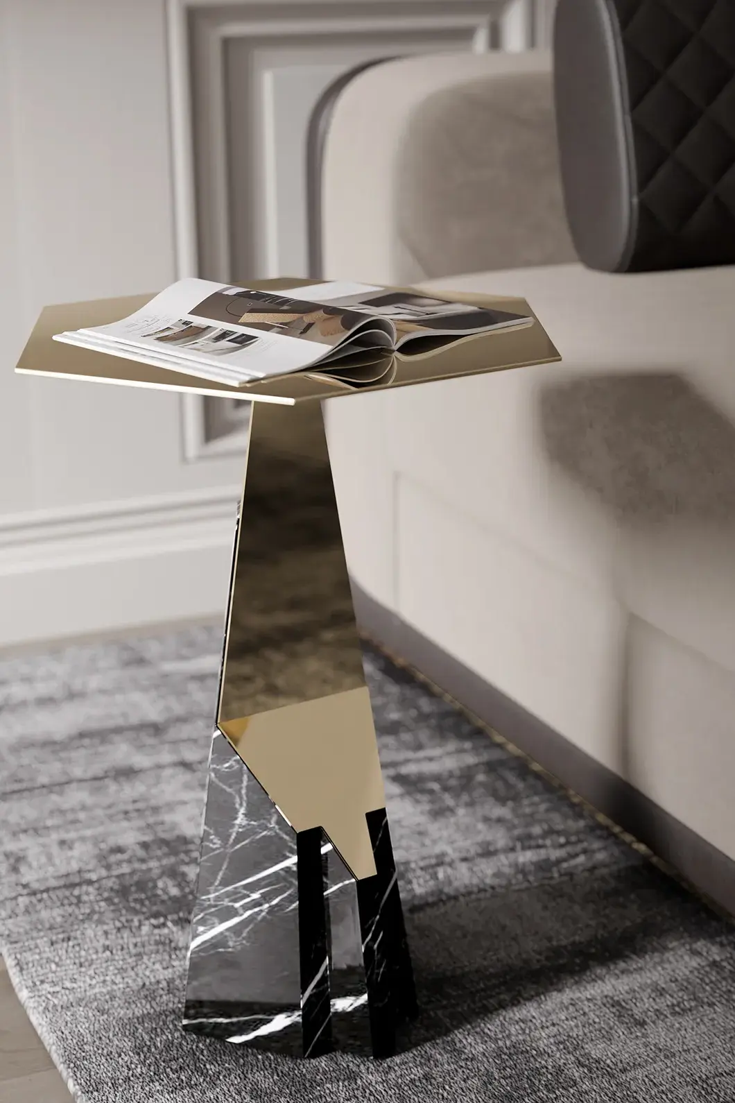 Aura Black Side Table - 3