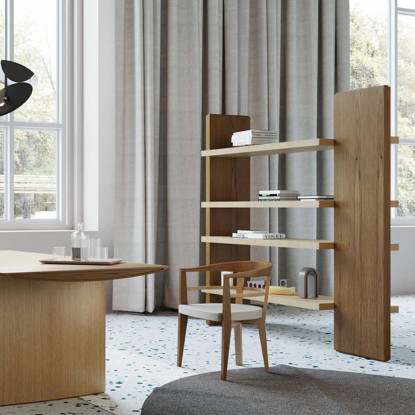 Aero Natural Wood Handcrafted Dining Table