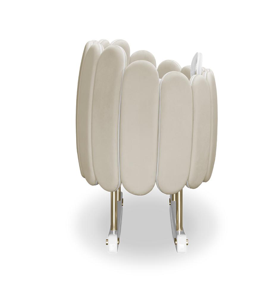 Lotus Gentle Beige Rocking Crib