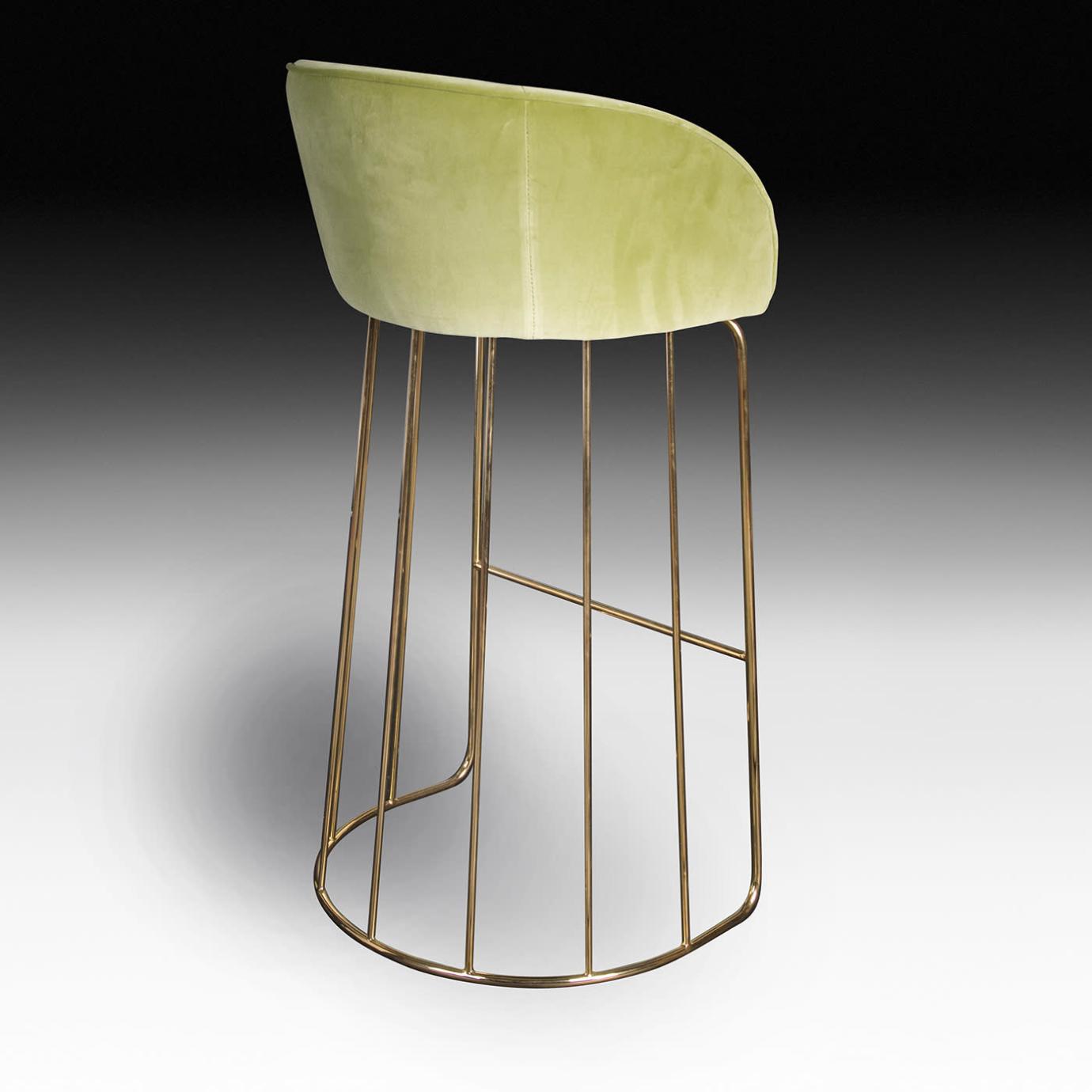 Louise Green Upholstered Bar Stool