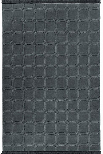 Tufted Night Blue Embossed Rug