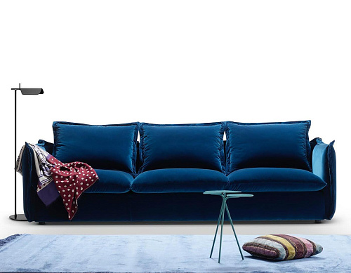 Knit Luxurious Dark Blue Sofa