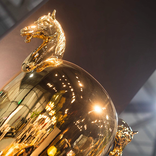 Horse Golden Decorative Vase