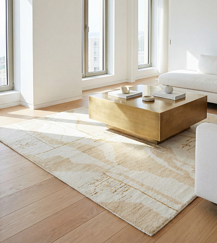 Ivory Veins Handwoven Rug