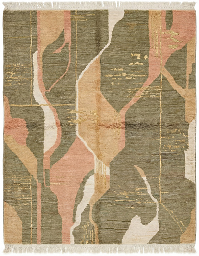 Moss Veins Handwoven Rug