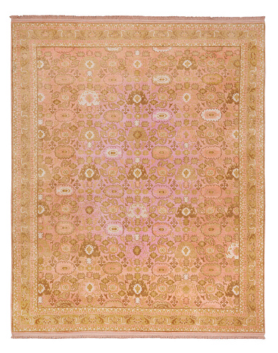 Bidjar Brown / Pink Luxury Hand-woven Rug