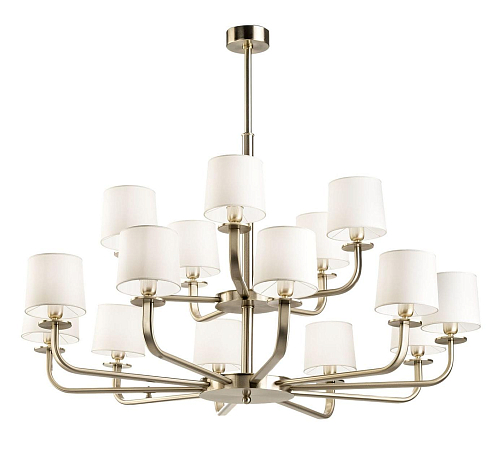 15-Light Brushed Pale Gold Chandelier