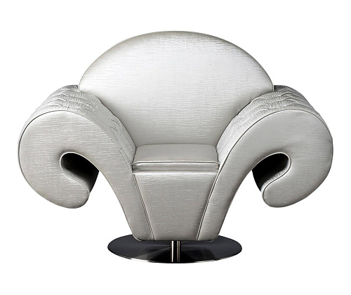 Silhouette White Rotating Armchair