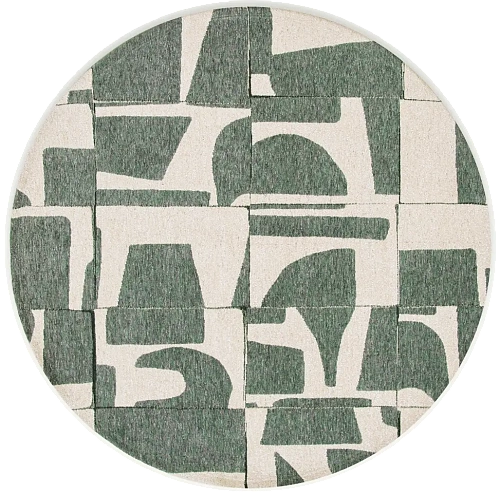 Light Green Round Rug