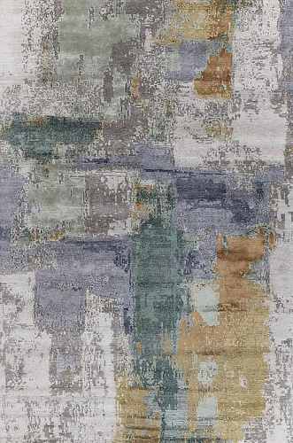 Abstract Multi Luxury Bamboo Silk Rug