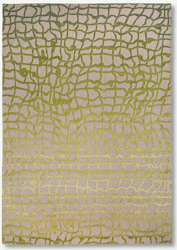 Abstract Green Flatwoven Rug