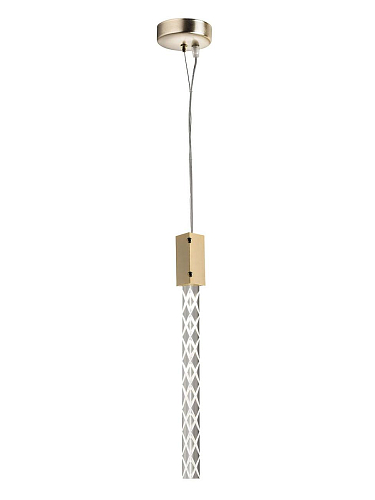 Hand-Etched Trihedron Pendant Light
