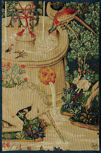 Unicorn Fountain Woven Tapestry