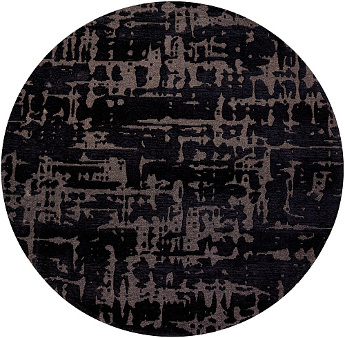 Black Water Circle Rug