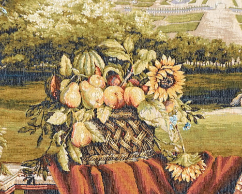 Terrace at the Castle Woven Tapestry