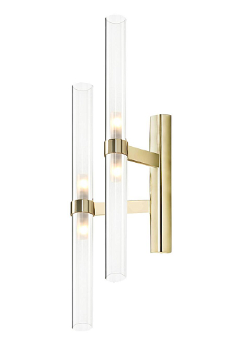 Gold Cylindrical Pyrex Wall Sconce