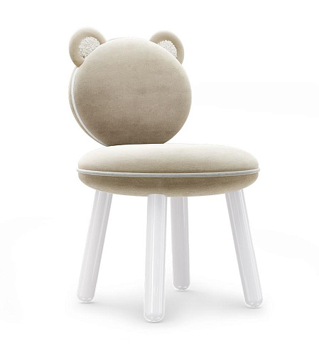 Fluffy Bear Cream Cozy Chair