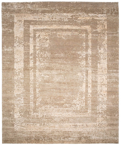Border Artwork Cream Luxury Rug