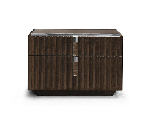 Nightstand with Leather Accents