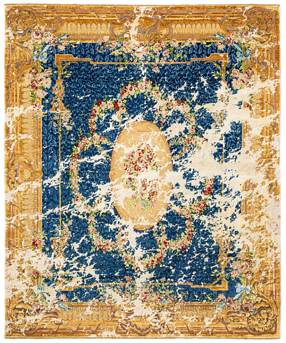 Savonnerie Hand-Knotted Rug