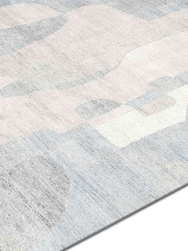 Snow Silver Hand-Knotted Wool / Silk Rug