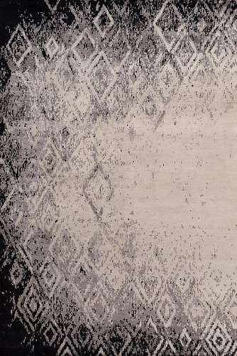 Luxury Bamboo Silk Abstract Indian Rug